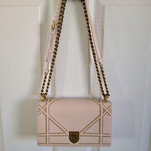 Christian Dior Diorama Lambskin Studded Small Flap Bag